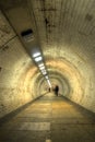 The Greenwich Foot Tunnel crosses beneath the River Thames Royalty Free Stock Photo