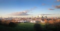 Greenwich park, Canary Wharf 2014 Royalty Free Stock Photo