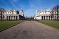 Greenwich University and Canary Wharf Royalty Free Stock Photo