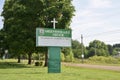 Greenwood AME Church Sign, Millington, TN Royalty Free Stock Photo