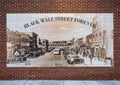 Greenwood Chamber of Commerce `Black Wall Street Forever` mural in the historic Greenwood district of Tulsa, Oklahoma.