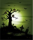 Greeny Halloween background Royalty Free Stock Photo