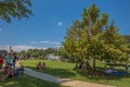 Greer City Park party for the Great American Eclipse Royalty Free Stock Photo