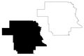 Greer County, Oklahoma State U.S. county, United States of America, USA, U.S., US map vector illustration, scribble sketch Greer