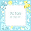 Greeting Baby Shower Card Royalty Free Stock Photo