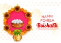 greeting background for Pohela Boishakh, Bengali Happy New Year celebrated in West Bengal and Bangladesh