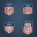 Greeting Banners Set for 4th of July Holiday Royalty Free Stock Photo