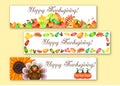 Greeting banners for Thanksgiving Royalty Free Stock Photo