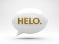 Greeting bubble with \'helo Royalty Free Stock Photo