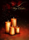 Greeting with Candle-Lights Royalty Free Stock Photo