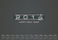Greeting card for 2012 with bonus calendar Royalty Free Stock Photo
