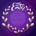 Greeting card or Abstract banner with place for your text, Happy Easter. Vector Royalty Free Stock Photo