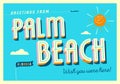 Greetings from Palm Beach, Florida, USA Royalty Free Stock Photo