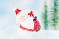 Selective focus.Christmas composition.Christmas, winter, new year conceptGreeting card, banner, poster.Santa lies in the Royalty Free Stock Photo