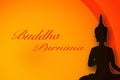 Greeting card for Buddha Purnima Royalty Free Stock Photo