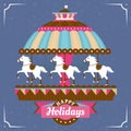 Greeting card with carousel