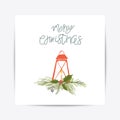 Greeting Card with christmas toys lettering Template
