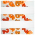 Greeting Card Collage Orange Numbers