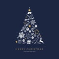 Greeting card concept with the words Merry Christmas Royalty Free Stock Photo