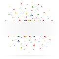 Greeting card with confetti Royalty Free Stock Photo