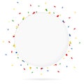 Greeting card with confetti Royalty Free Stock Photo