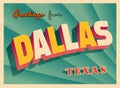 Greetings from Dallas, Texas, USA - Wish you were here! Royalty Free Stock Photo