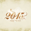 Greeting card design for Happy New Year celebrations. Royalty Free Stock Photo