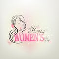 Greeting card design for International Womens Day celebration.