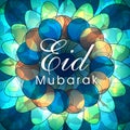 Greeting card design for Islamic festival, Eid celebration. Royalty Free Stock Photo