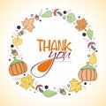 Greeting card design for Thanksgiving Day. Royalty Free Stock Photo