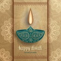 Greeting card for Diwali festival celebration in India