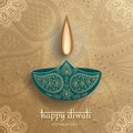 Greeting card for Diwali festival celebration in India