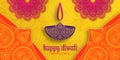 Greeting card for Diwali festival celebration in India