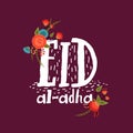 Greeting card for Eid-Al-Adha celebration. Royalty Free Stock Photo