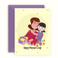 Greeting card with envelope for Mother's Day. Royalty Free Stock Photo