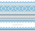Greeting card with ethnic ornament pattern in different colors Royalty Free Stock Photo