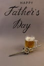 Greeting card for father`s day for a mechanic, plumber, worker, builder