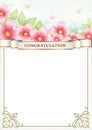 Greeting card with a floral background