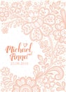 Greeting card with flower lace. Royalty Free Stock Photo