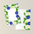 Greeting card with flowers