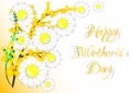 Greeting card with flowers on Mother's day