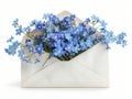 - GREETING CARD WITH FORGET-ME-NOT, GENERATIVE AI.