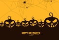 Greeting card Halloween night background with pumpkin Royalty Free Stock Photo
