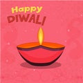 Greeting Card for Happy Diwali celebration.