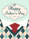 Greeting card Happy Father`s Day with menswear elements and fram Royalty Free Stock Photo
