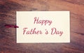 Greeting card happy fathers day