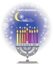 Greeting card,happy hanukkah,