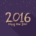 Greeting card for Happy New Year 2016. Royalty Free Stock Photo