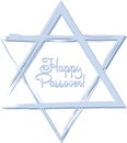 Happy Passover jewish lettering and Star of David Royalty Free Stock Photo