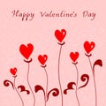 Greeting card with happy Valentine day Royalty Free Stock Photo